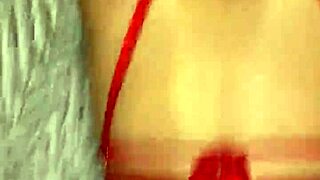 latina teen in stockings and lingerie bent over for doggystyle on all fours