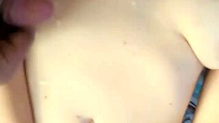 Danielle roy, are you playing with toys while cody roy cums on your tits?