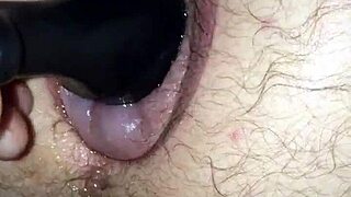 Exploring my body with a toy in homemade setting