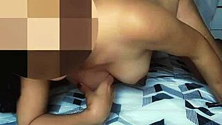 She Loves Getting Fucked Doggy Style On Her Husband's Bed!