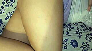 Mature latina lets teen masturbate and cum on tits!