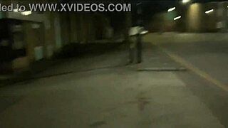 Street girl pushing items while running