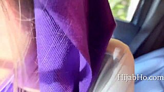 While wearing a hijab, a petite muslim girl hooks up with her lover Alexia Otherers