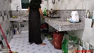 Black Dress Wife Sex In Kitchen By Localsex31