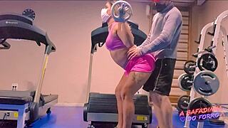 gym instructor got hard helping me train and i gave him my ass, fabio lavatti