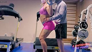 gym instructor got hard helping me train and i gave him my ass, fabio lavatti