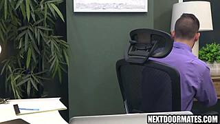 Gay office workers argue about promotion & fuck