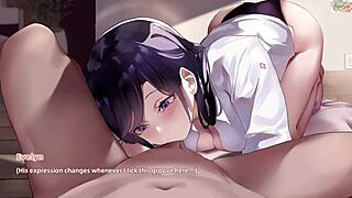 ep8 evelyn rubs my dick during massage, leading to facial and creampie