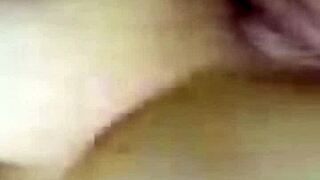 Fat milf shows big tits and vagina on video call