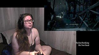 She plays with her big tits and ass in lingerie until dawn