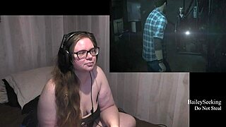 She plays with her big tits and ass in lingerie until dawn