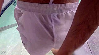 Pool Boy In See-Through With Big Cock Underwater