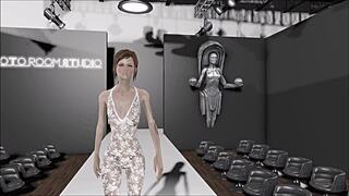 fallout 4 generic fashion mod with sexy brunette character in hentai style animation