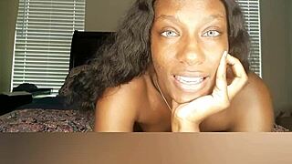 Ebony Girlfriend Gives Jerk Off Instructions To Friend