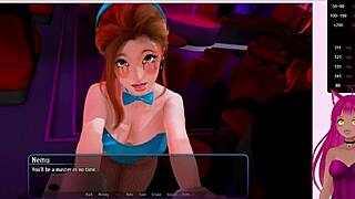 Vtuber Lewdneko plays Harem Hotel part 4 with anal 😈