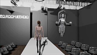 fallout 4 generic fashion mod with sexy brunette character in hentai style animation