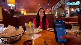 Cumming in Public with Toy at Lunch – Dare