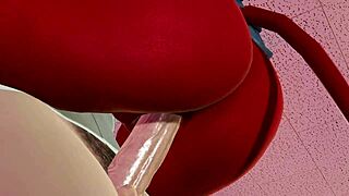 Meruccubus relaxes after studying in 3d hentai