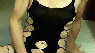 hot belgian milf in lingerie fingering her pussy solo, but is she really alone?