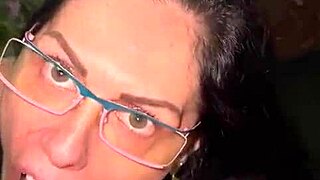 Big MILF from United States blows a few seconds and teases her sexy balls