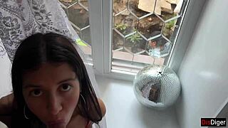 wife having sex while husband is working outside