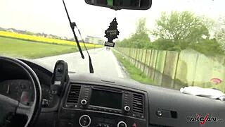 i met this horny brunette in the rain and we fucked in the van, but she was so big assed