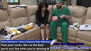 Doctor tampa spreads nicole luva's pussy for her first gyno exam with gloved hands and nurse aria nicole assisting at doctor-tampacom