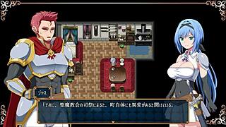 I can't stop watching this Japanese hentai game where the holy knight falls into desire