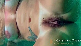 i was in the pool naked waitin for my friend with big cock to come i sucked that hard dick till he put it in my butt