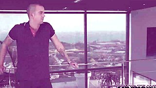 private com - she gets her first sticky facial