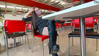 Latina Wife Seduces Strangers in Mall. This Infiel Milf Heats Up with Big Tits and Sexy Curves!