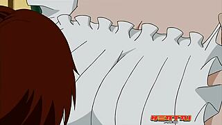 Hey, see this woman with big tits get pounded by a rich man? Wild anime action!