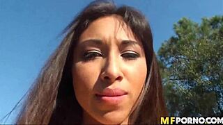 hot latina teen 18+ gets fucked outdoors by her friend in pov.