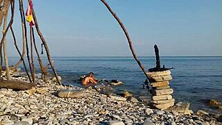 Cosplay Moana Xxx - Nude Girl Outdoors Masturbation And Fuck Dildo With Small 18+ Tits Petite Beach Public Toys Amateurs