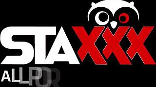 Blonde hottie Kelli Staxxx takes black cock in tight ass!