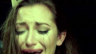 Hairy slave bound tight and crying during intense BDSM training session