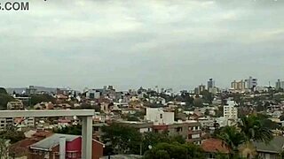 Dancing on the balcony of the house