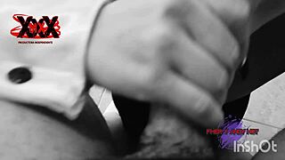 Andy, hot in playboy bunny outfit, sucks that monster cock like a pro