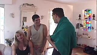 Francesca With Big Clit Bent Over For Doggystyle Double Penetration