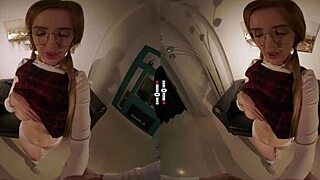 in dark room vr, doctor rips panties off redhead