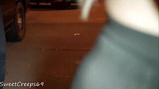 Candid babe with perfect ass in seethrough outfit at party