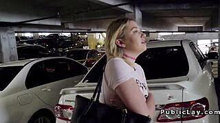 Dude Makes Blonde Gag On Big Cock