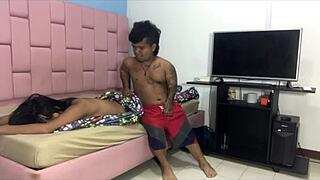 Horny dwarf massages tattooed brunette, ends up banging hard till cumshot