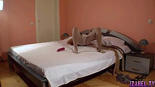 Perky girl in nylon leggings and pantyhose