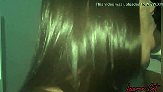 morena laurencat takes a hot cumshot right in her mouth!