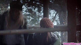 Runaway chick licks her best friend's pussy passionately.