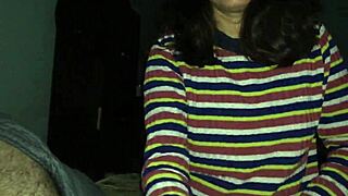 blindfolded argentinian milf sucks cock like a slut