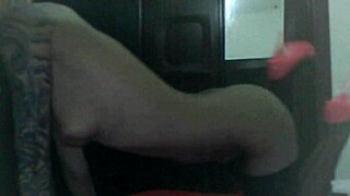 Blonde Cam Girl Strips At Home In Black Stockings, Revealing Small Tits And Wet Ass