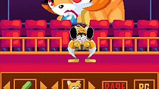 pixel game threesome with Sonic Tails creamed