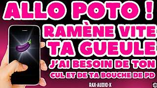 Open your ass wide for your daddy buddy in French gay audio